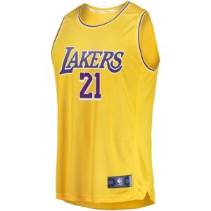 Travis Wear Los Angeles Lakers Fanatics Branded Fast Break Replica Jersey - Icon Edition - Gold