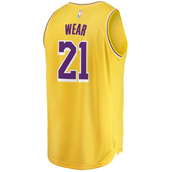 Travis Wear Los Angeles Lakers Fanatics Branded Fast Break Replica Jersey - Icon Edition - Gold