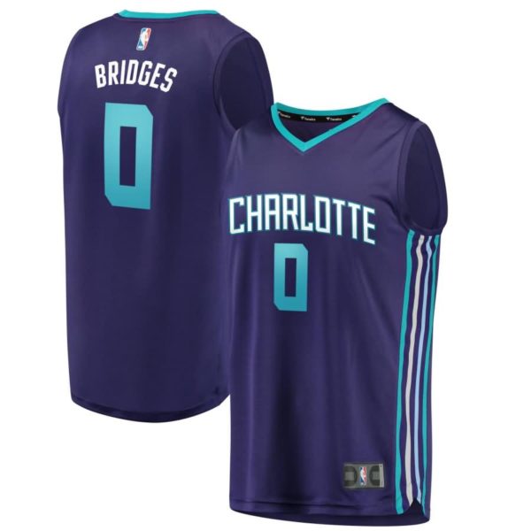 Miles Bridges Charlotte Hornets Fanatics Branded Fast Break Alternate Jersey - Purple