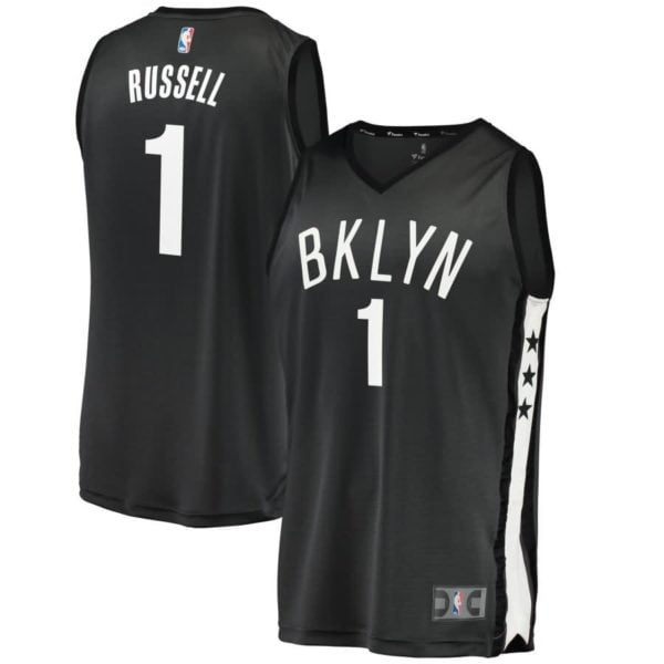 D'Angelo Russell Brooklyn Nets Fanatics Branded Fast Break Alternate Jersey - Charcoal