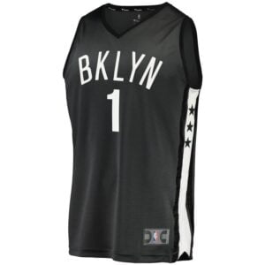 D'Angelo Russell Brooklyn Nets Fanatics Branded Fast Break Alternate Jersey - Charcoal