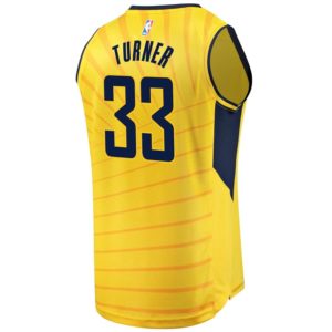 Myles Turner Indiana Pacers Fanatics Branded Fast Break Alternate Jersey - Gold