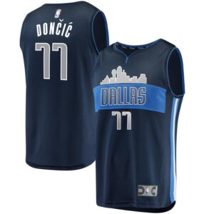 Luka Doncic Dallas Mavericks Fanatics Branded Fast Break Alternate Jersey - Navy