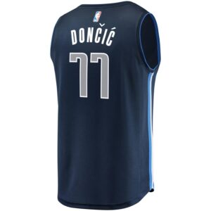 Luka Doncic Dallas Mavericks Fanatics Branded Fast Break Alternate Jersey - Navy