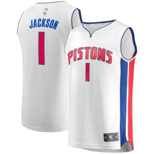Reggie Jackson Detroit Pistons Fanatics Branded Fast Break Replica Jersey - Association Edition - White