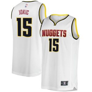 Nikola Jokic Denver Nuggets Fanatics Branded Fast Break Jersey - Association Edition - White