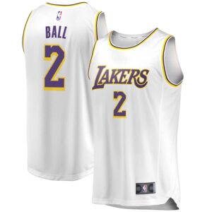 Lonzo Ball Los Angeles Lakers Fanatics Branded Fast Break Jersey - Association Edition - White