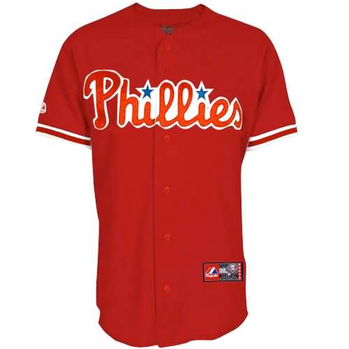 Domonic Brown Philadelphia Phillies Youth #9 Majestic Replica Jersey - Red