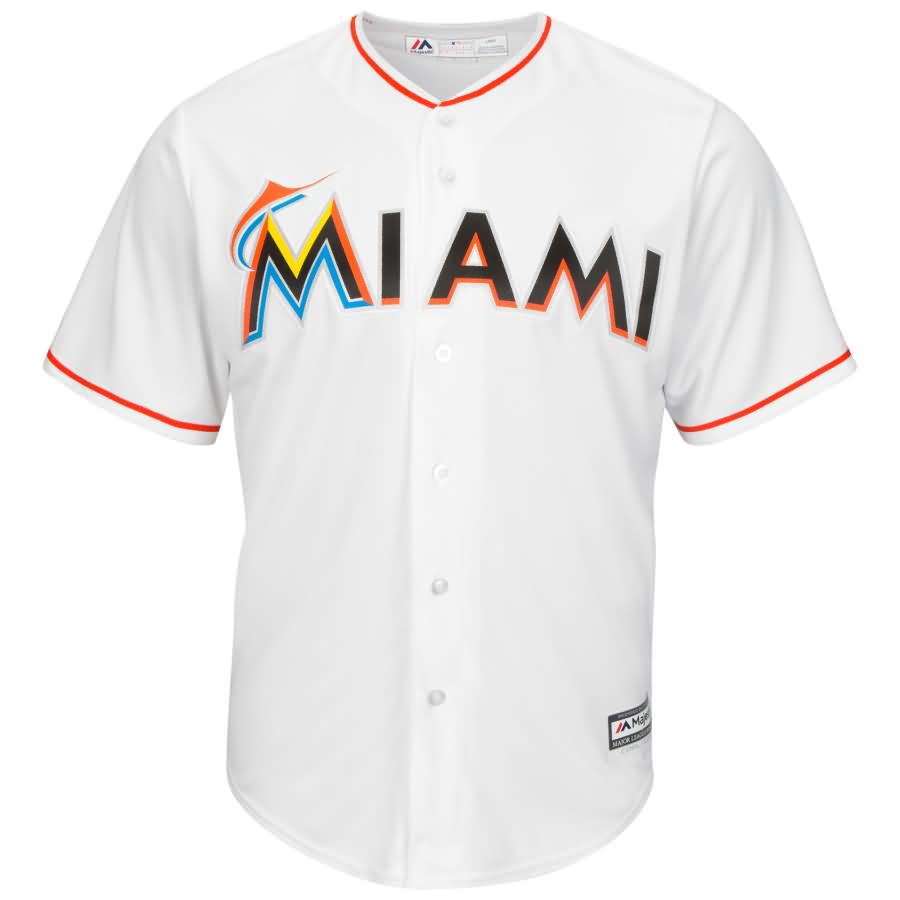 Miami Marlins Majestic Youth Official Cool Base Jersey - White