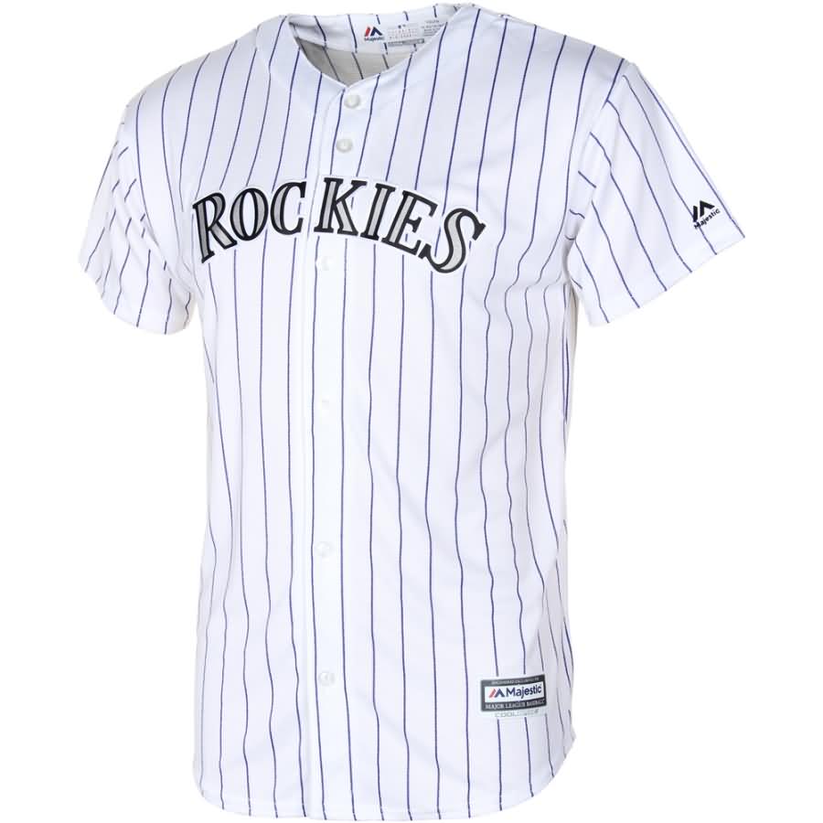 Colorado Rockies Majestic Youth Official Cool Base Jersey - White