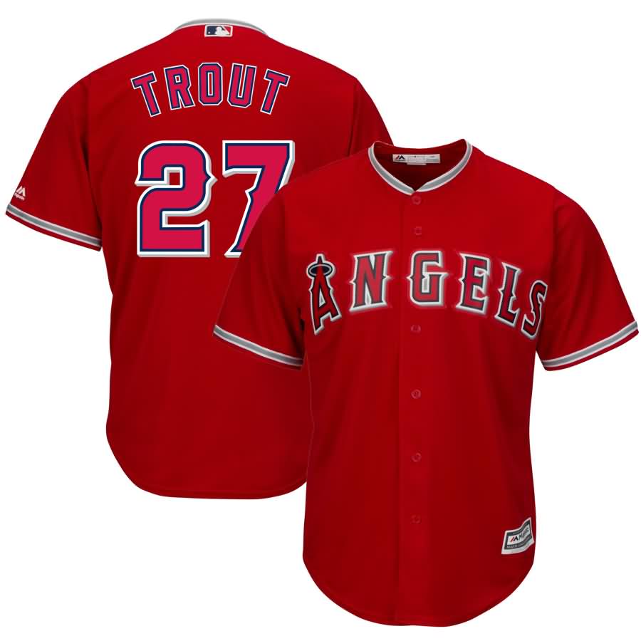 Mike Trout Los Angeles Angels Majestic Cool Base Player Jersey - Scarlet