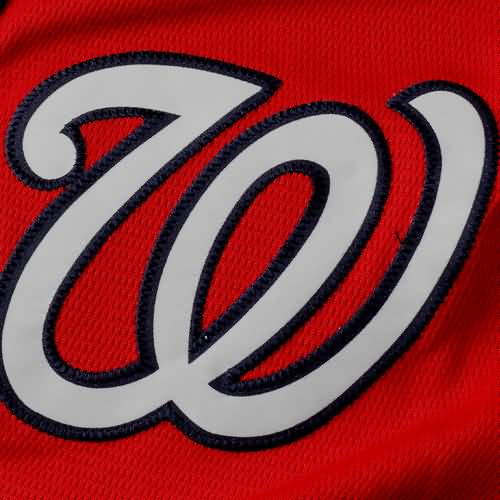 Washington Nationals Majestic Youth Official Cool Base Jersey - Scarlet