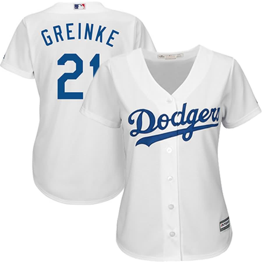 Zack Greinke Los Angeles Dodgers Majestic Women's Cool Base Player Jersey - White