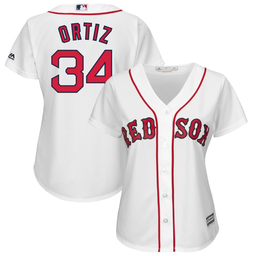 David Ortiz Boston Red Sox Majestic Women's Cool Base Player Jersey - White