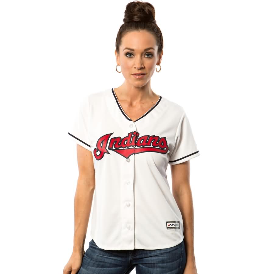 Michael Brantley Cleveland Indians Majestic Women's Cool Base Player Jersey - White