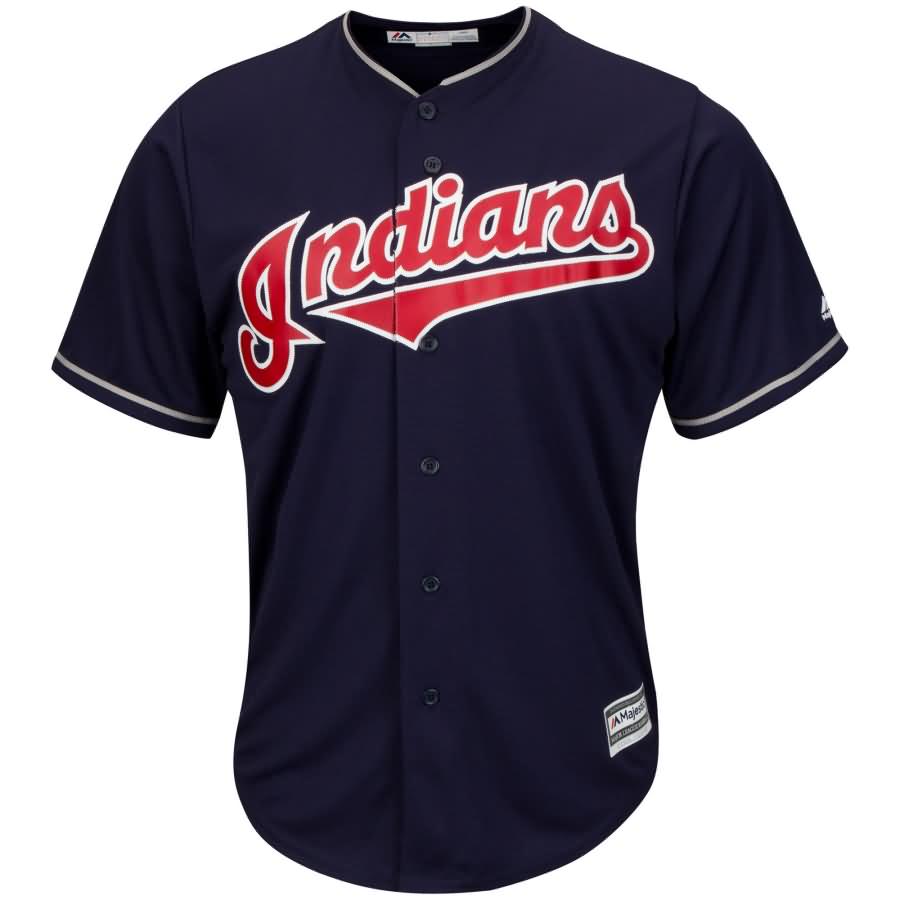 Cleveland Indians Majestic Youth Official Cool Base Jersey - Navy