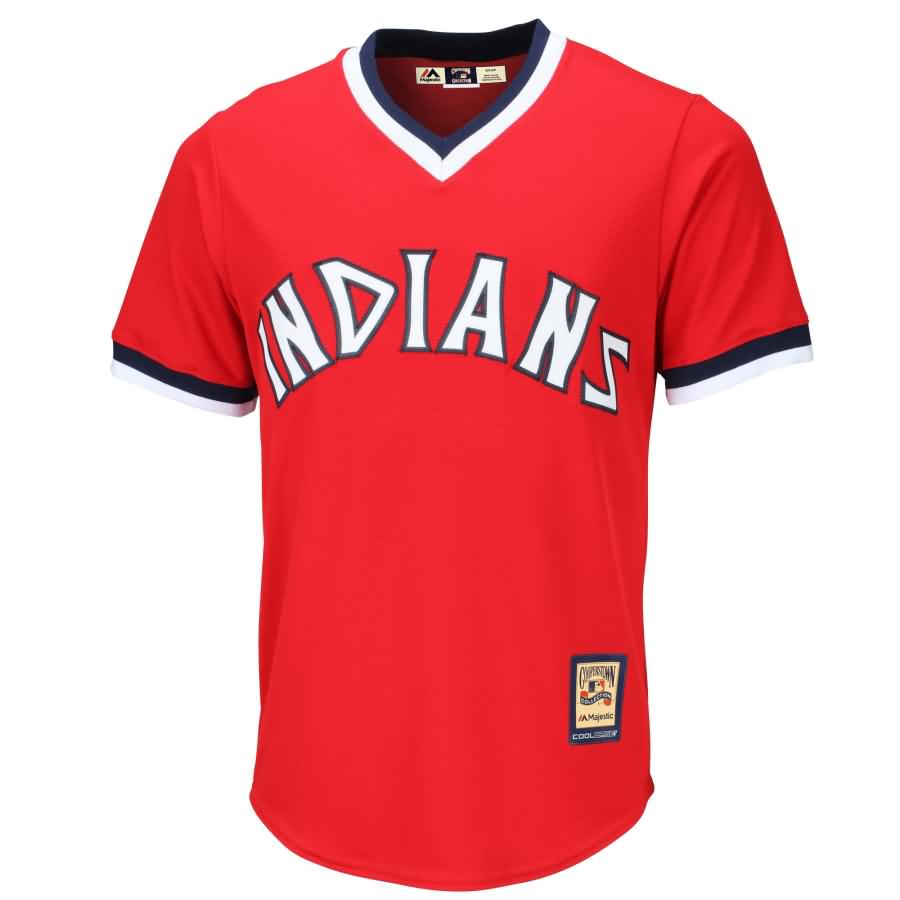 Cleveland Indians Majestic Cooperstown Cool Base Team Jersey - Red