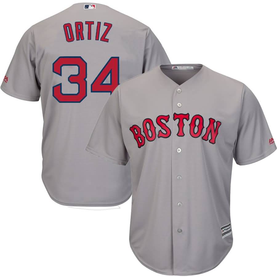 David Ortiz Boston Red Sox Majestic Cool Base Player Jersey - Gray