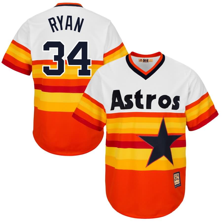 Nolan Ryan Houston Astros Majestic Cool Base Cooperstown Collection Player Jersey - Orange