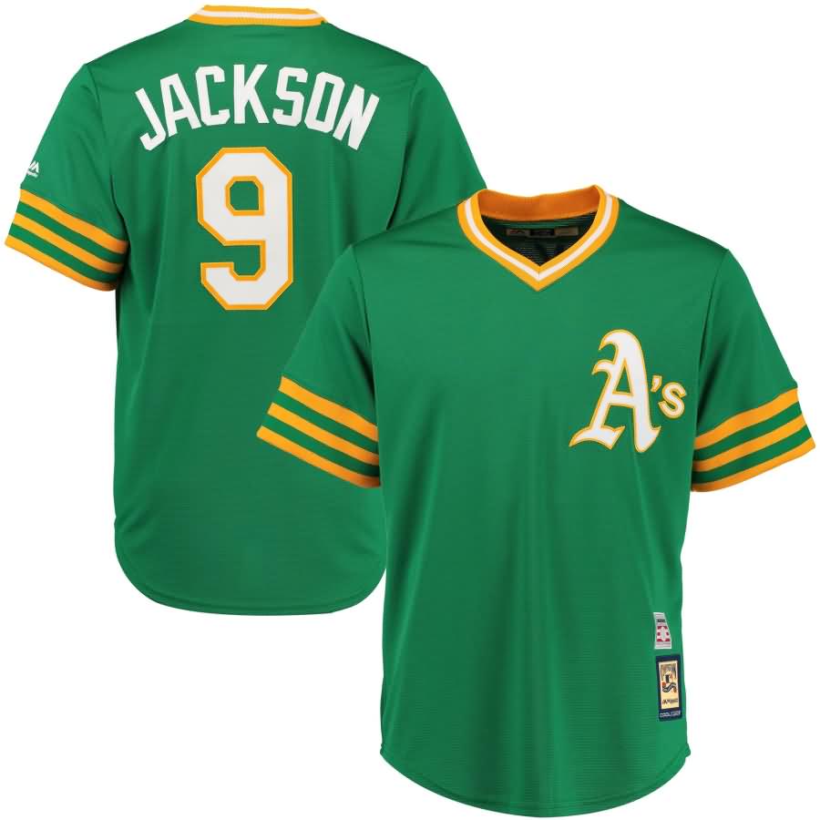 Reggie Jackson Oakland Athletics Majestic Cool Base Cooperstown Collection Player Jersey - Green