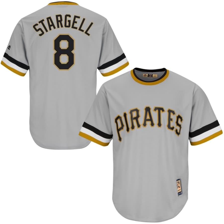 Willie Stargell Pittsburgh Pirates Majestic Cool Base Cooperstown Collection Player Jersey - Gray