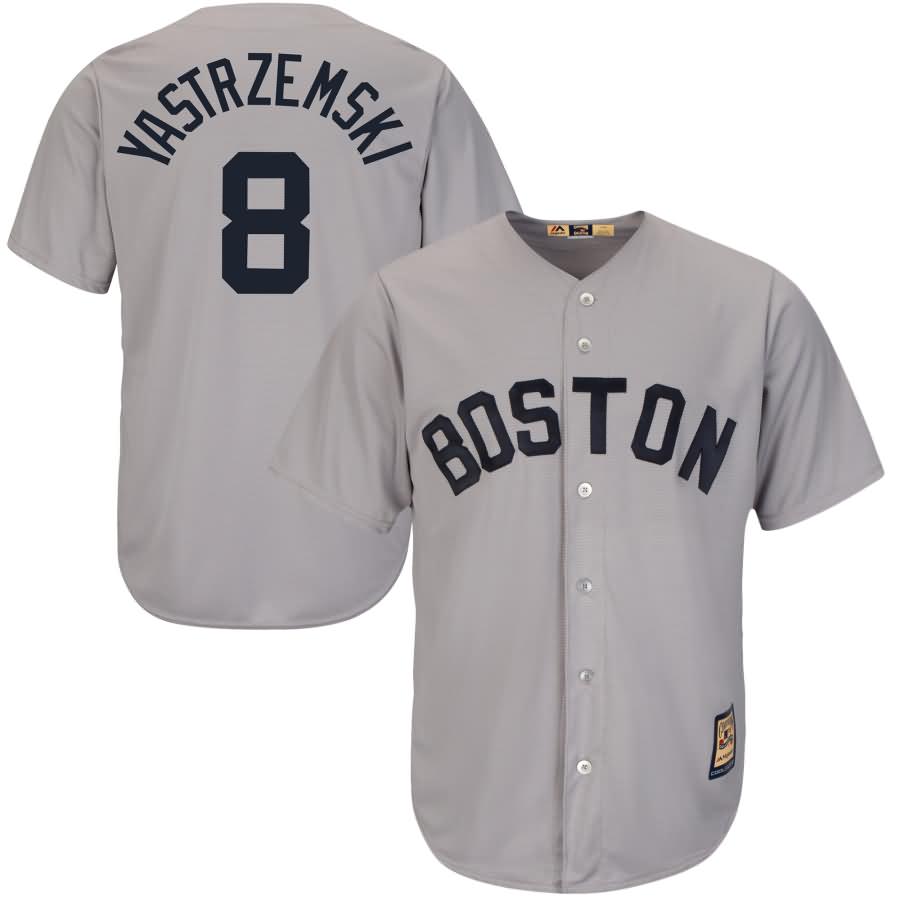 Carl Yastzremski Boston Red Sox Majestic Cool Base Cooperstown Collection Player Jersey - Gray