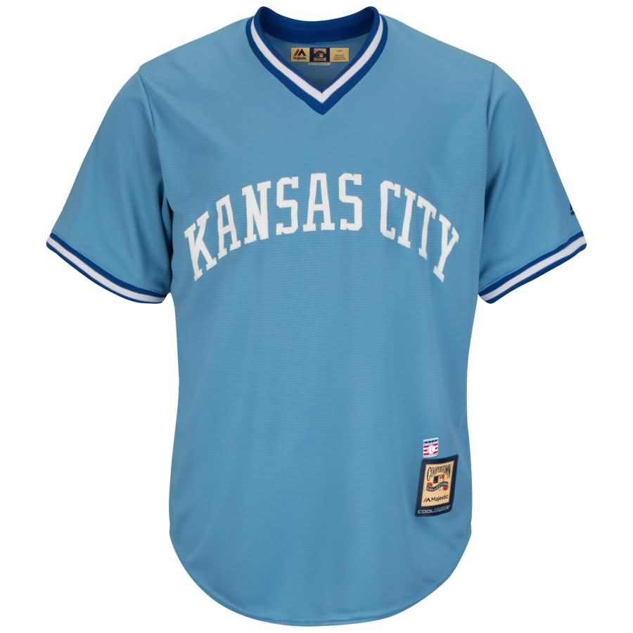 George Brett Kansas City Royals Majestic Cool Base Cooperstown Collection Player Jersey - Light Blue