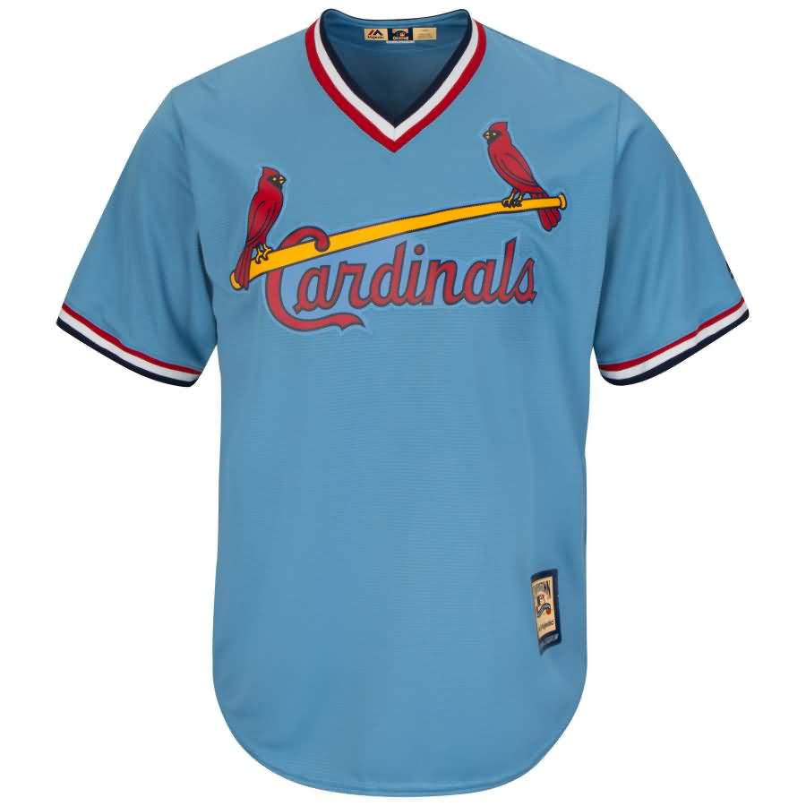 Lou Brock St. Louis Cardinals Majestic Cool Base Cooperstown Collection Player Jersey - Light Blue