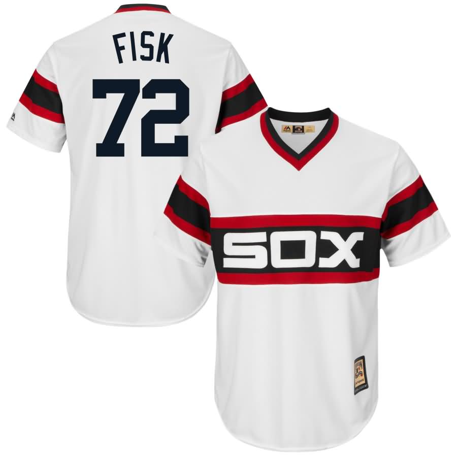 Carlton Fisk Chicago White Sox Majestic Cool Base Cooperstown Collection Player Jersey - White