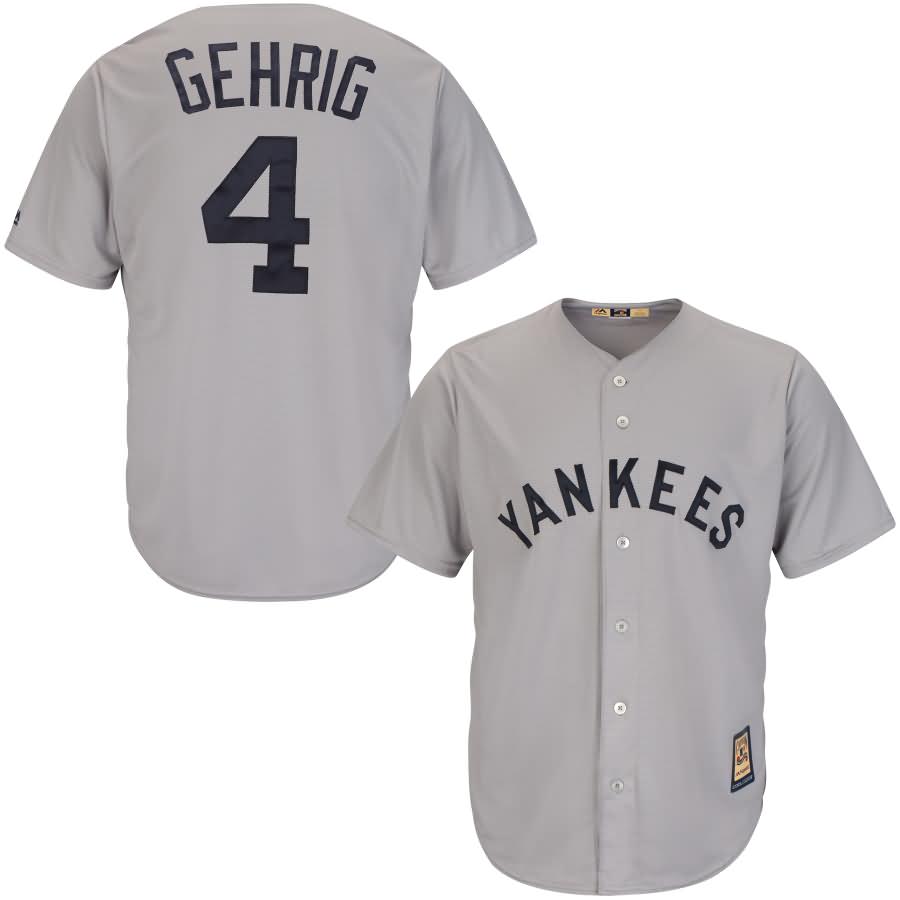 Lou Gehrig New York Yankees Majestic Cool Base Cooperstown Collection Player Jersey - Gray