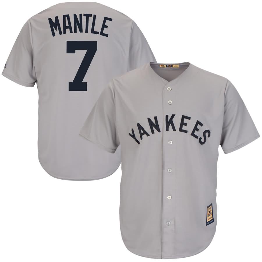 Mickey Mantle New York Yankees Majestic Cool Base Cooperstown Collection Player Jersey - Gray
