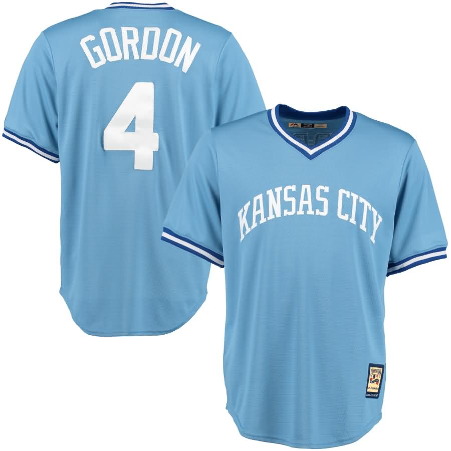 Alex Gordon Kansas City Royals Majestic Cooperstown Collection Cool Base Player Jersey - Light Blue
