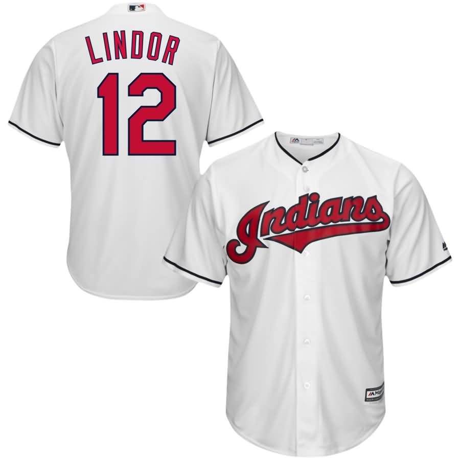 Cleveland Indians Majestic Official Cool Base Francisco Lindor Player Jersey - White