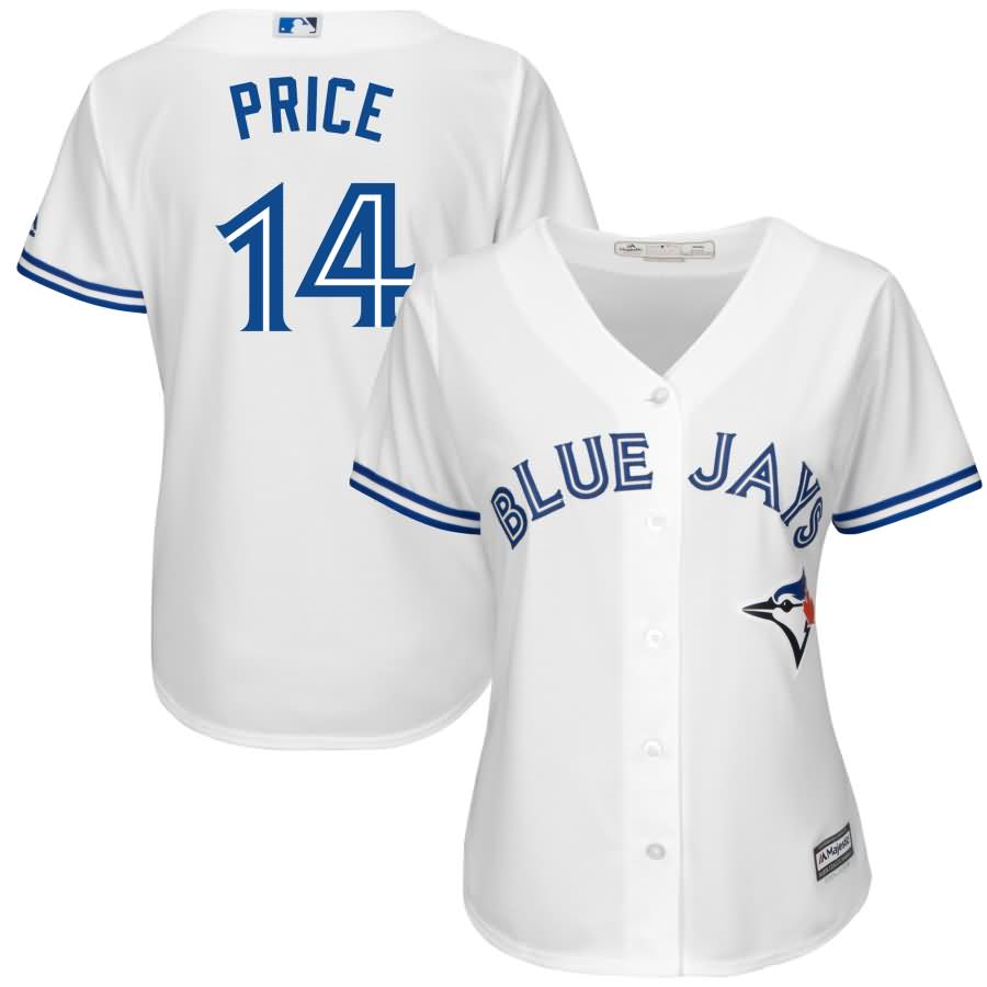 David Price Toronto Blue Jays Majestic Women's Official Cool Base Player Jersey - White
