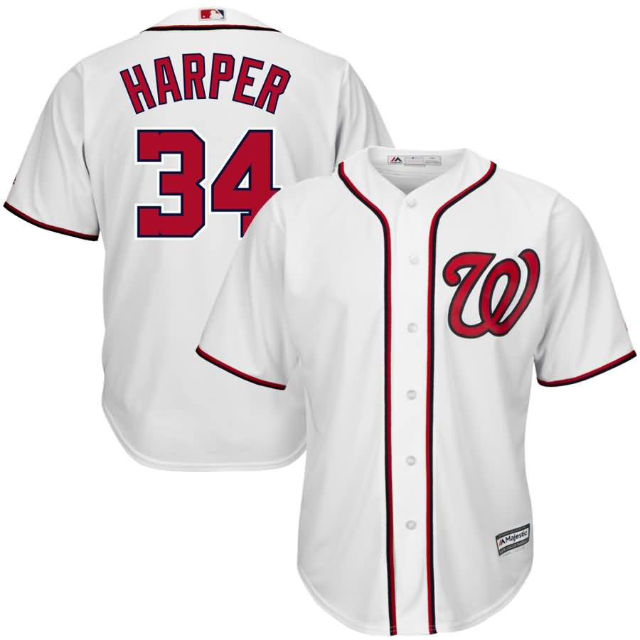 Bryce Harper Majestic Youth Official Cool Base Player Jersey - White