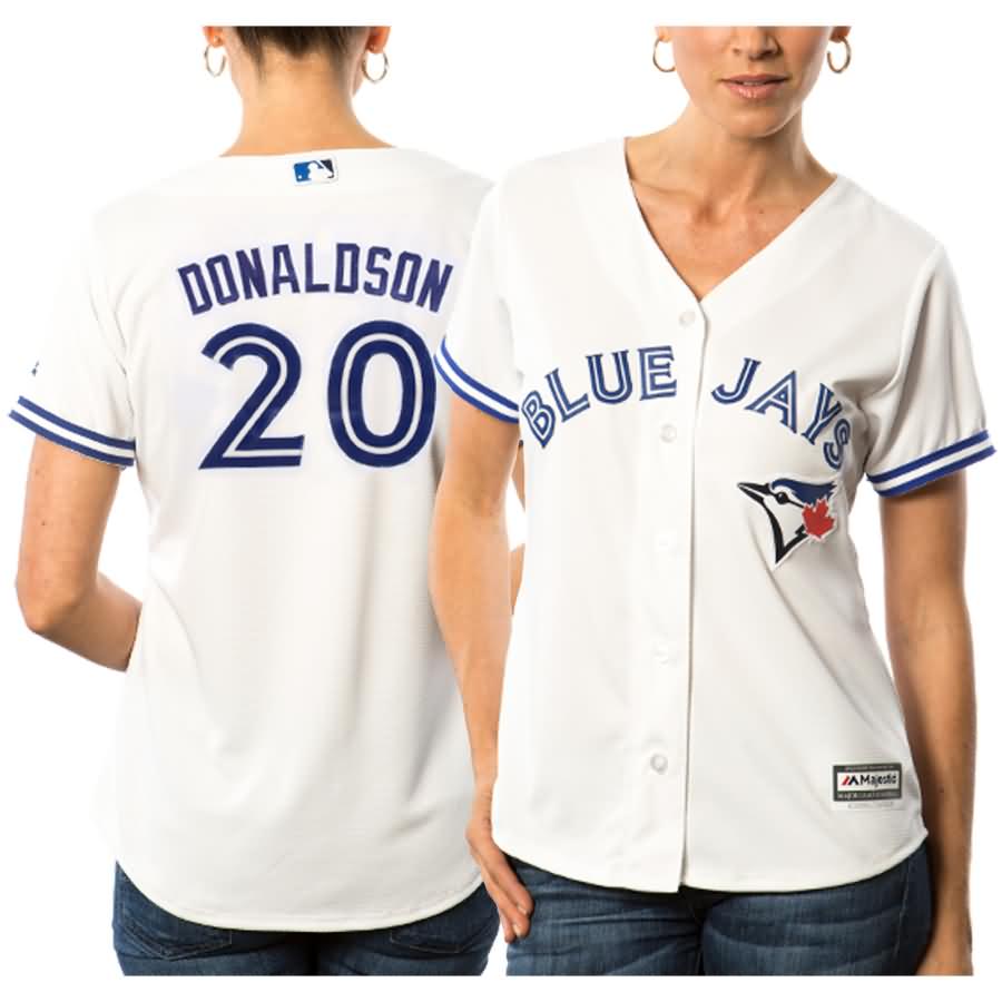 Josh Donaldson Toronto Blue Jays Majestic Women's Cool Base Player Jersey - White