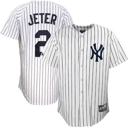 Derek Jeter New York Yankees Majestic Replica Player Jersey - White
