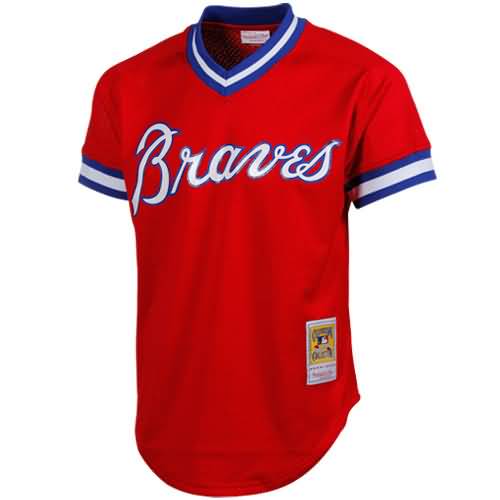 Dale Murphy Atlanta Braves Mitchell & Ness 1980 Authentic Cooperstown Collection Mesh Batting Practice Jersey - Red