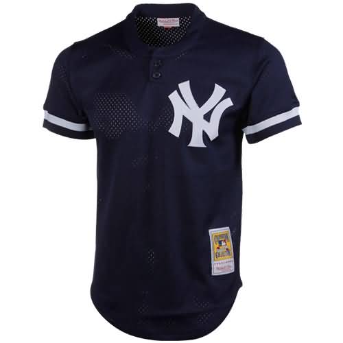 Don Mattingly New York Yankees Mitchell & Ness 1995 Authentic Cooperstown Collection Mesh Batting Practice Jersey - Navy