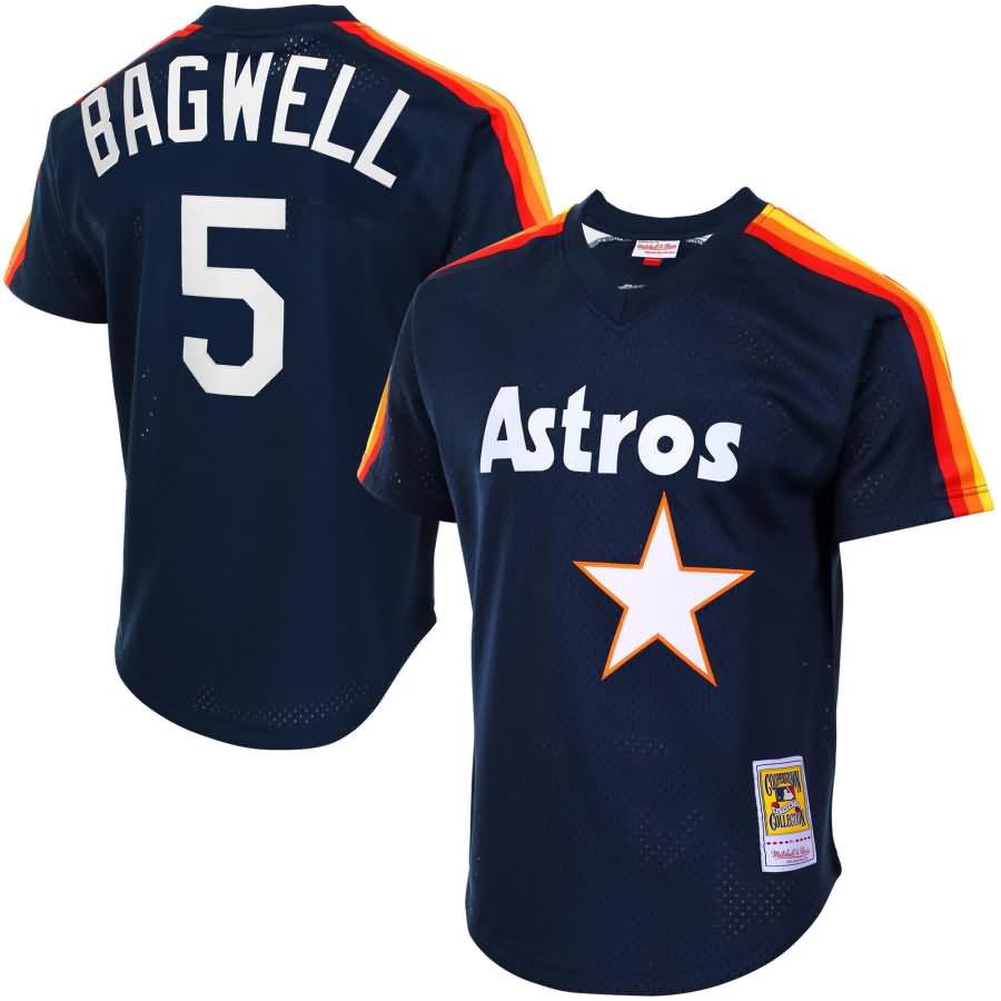 Jeff Bagwell Houston Astros Mitchell & Ness Cooperstown Mesh Batting Practice Jersey - Navy