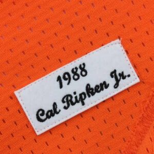 Cal Ripken Jr Baltimore Orioles Mitchell & Ness 1988 Authentic Cooperstown Collection Mesh Batting Practice Jersey - Orange