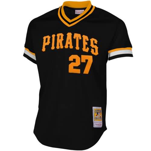 Mitchell & Ness Pittsburgh Pirates Kent Tekulve 1982 Cooperstown Collection Authentic Practice Jersey - Black