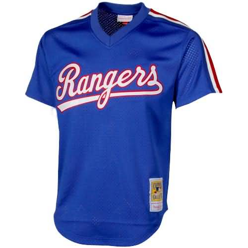 Nolan Ryan Texas Rangers Mitchell & Ness 1989 Authentic Cooperstown Collection Mesh Batting Practice Jersey - Royal