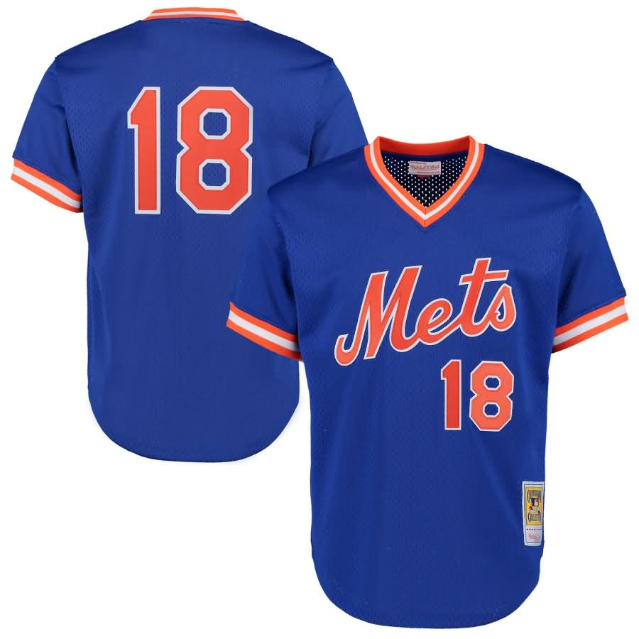 Darryl Strawberry New York Mets Mitchell & Ness Cooperstown Mesh Batting Practice Jersey - Royal