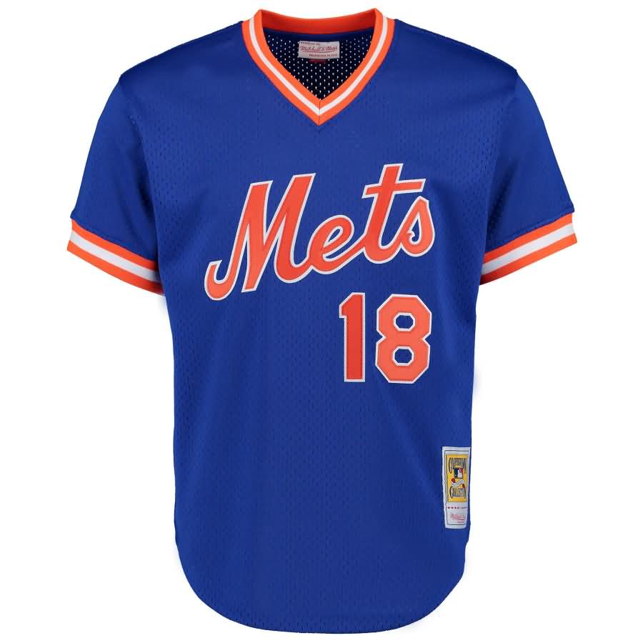 Darryl Strawberry New York Mets Mitchell & Ness Cooperstown Mesh Batting Practice Jersey - Royal