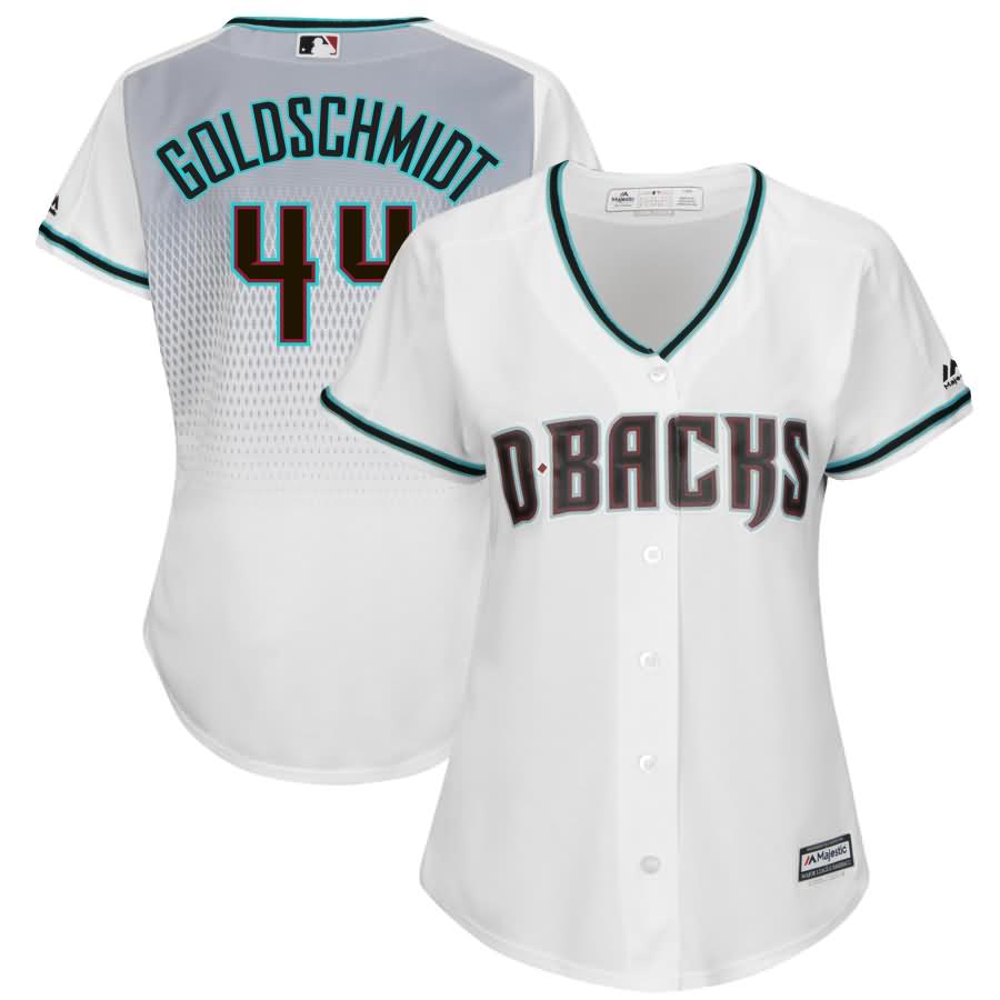 Paul Goldschmidt Arizona Diamondbacks Majestic Women's Cool Base Player Jersey - White/Teal