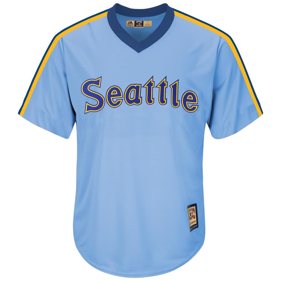 Seattle Mariners Majestic Cooperstown Cool Base Replica Team Jersey - Light Blue