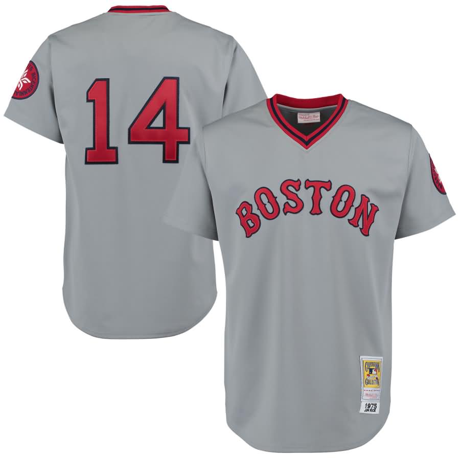 Jim Rice Boston 1975 Red Sox Mitchell & Ness Authentic Throwback Jersey - Gray