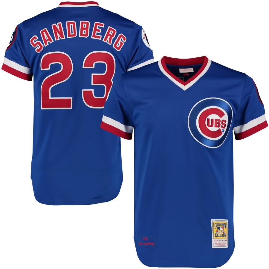 Ryne Sandberg 1984 Chicago Cubs Mitchell & Ness Throwback Authentic Jersey - Royal
