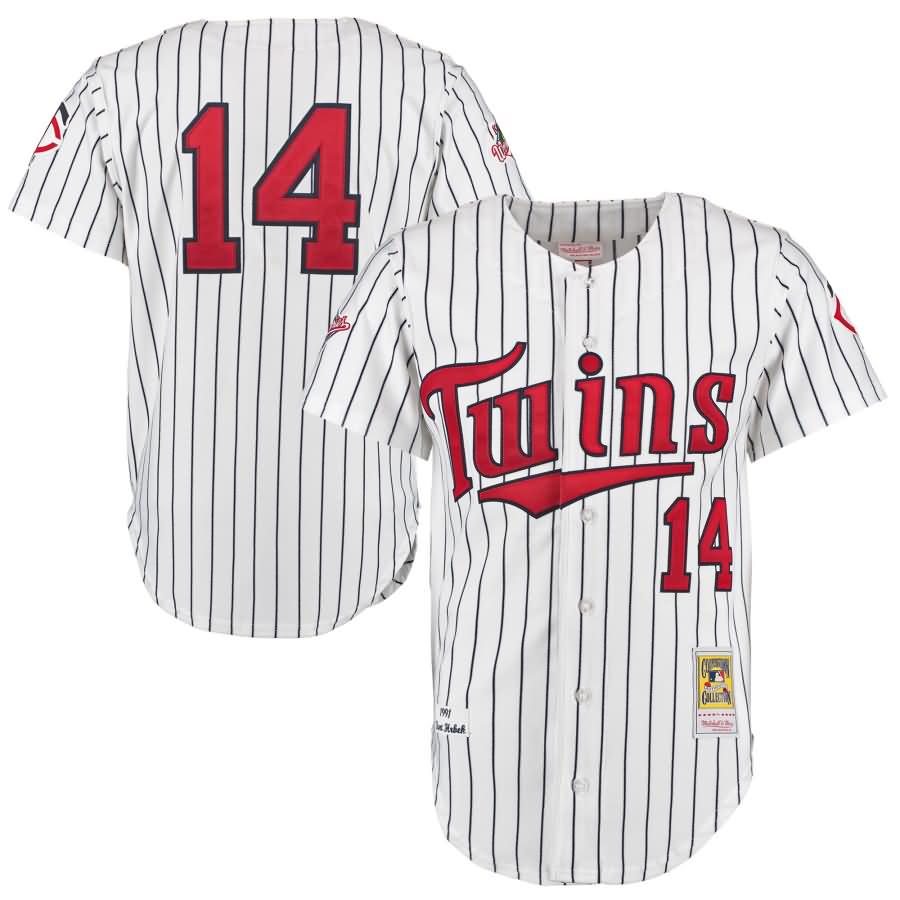 Kent Hrbek 1991 Minnesota Twins Mitchell & Ness Authentic Throwback Jersey - White/Navy